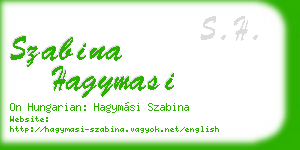 szabina hagymasi business card